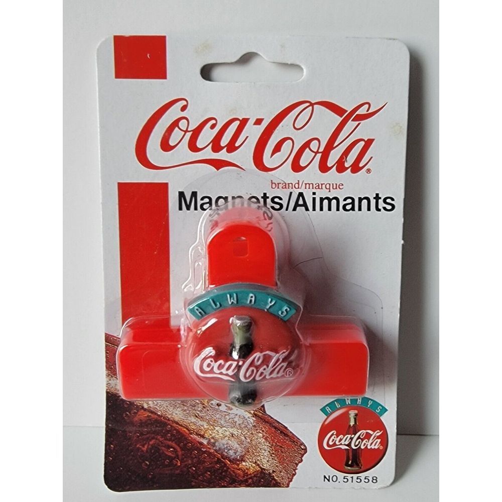 Vintage Coca Cola Chip Clip Fridge Magnet 1995 NOS No.51558